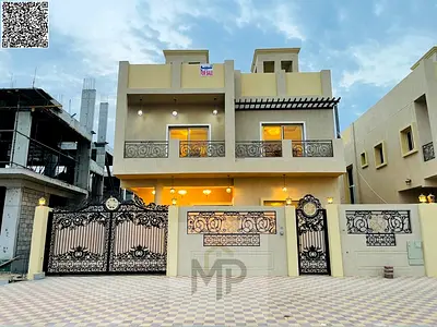 للبيع، فيلا بالقرب من المسجد. من أفخم الفلل في عجمان. بناء وتشطيب سوبر ديلوكس، مساحة بناء واسعة جدًا وغرف، تملك حر. للبيع، فيلا بموقع مميز - تشطيبات م