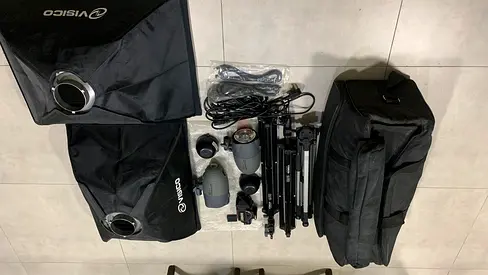 Studio Lighting Kit with Softboxes, Stands, Lights and Carry Bag