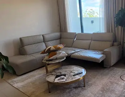 Natuzzi L-shape Leather Sofa