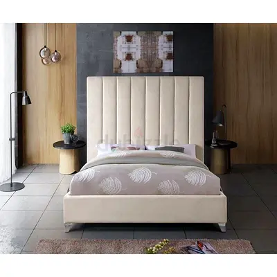Fully Custom Made Twin Size Brand New Bedframe for Ultimate Comfort In Valvet premium Quality Fabric