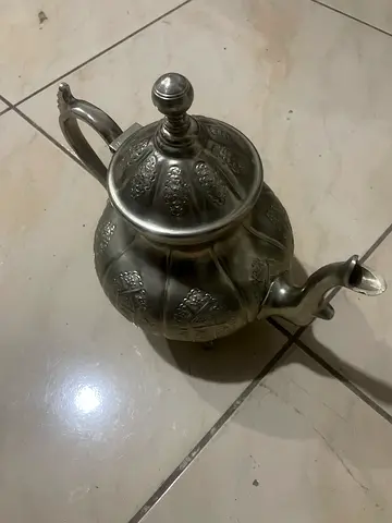 Decorative Middle Eastern-style Metal Teapot / Dallah - Used