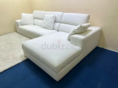 Perfect condition marina home white color lshape sofa