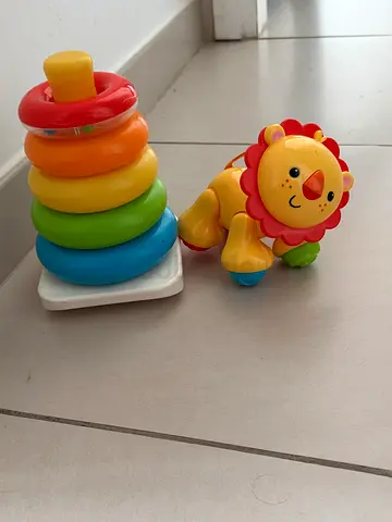 Stacking Ring Toy with Lion - Lightly Used together 30