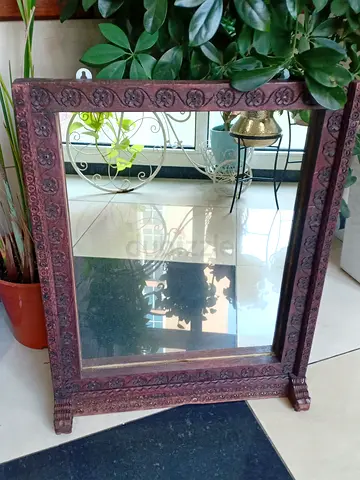 Very Old Wooden Mirror for sale