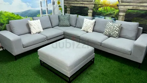 Outdoorw Crate  Barrel 6 seater sofa set for garden and balcony  With grate sunbrella cushions