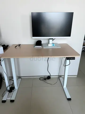 Complete Modern Office Set (Electric Standing Desk, Ergonomic Chair, Dresser  More)