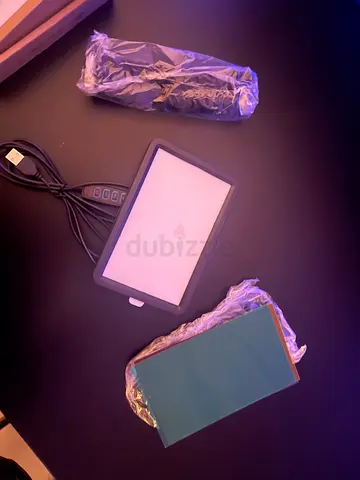 Portable LED Photography Light Panel with USB Power and Carry Accessories