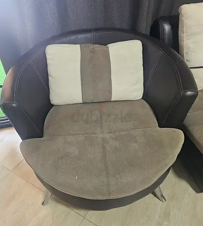 3‑piece L‑shaped sofa set 4- seater with a lounge chair