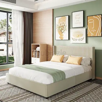 Queen Size Brand New Luxury Bed - Fully Customizable Bedframe - UAE Sharjah Manufactured