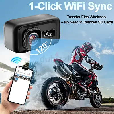 Action Cam Motorcycle, 2K 120° Wide Angle Motorcycle Camera WiFi,G-sensor Collision Lock(FIX PRICE