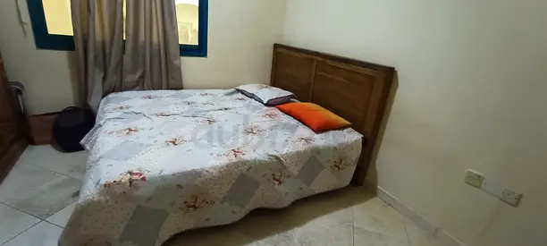 Wooden Double Bed with Headboard - Good Condition