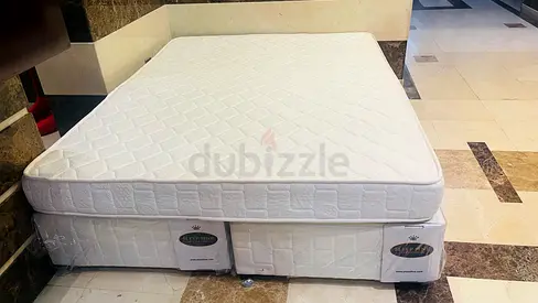 Queen Size bed with Mattress with Divan Base - Good Condition