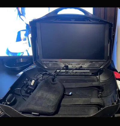 Portable foldable gaming monitor with carry case (used)