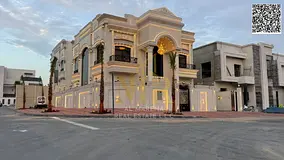Classic Corner Villa for Sale in Ajman | Al Helio 2 Area | 5 Bedrooms, Majlis, and 2 Living Rooms |