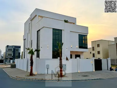 A villa with all-inclusive price (electricity, water, and air conditioning) on ​​the main street, ready to move in, in one of Ajman's most prestigious