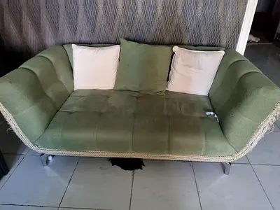 Green 2-Seater Sofa / Loveseat in Good Condition