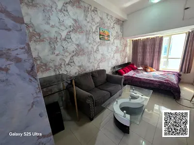 Modern Furnished Studio | Ajman Pearl Tower | Open Kitchen | 364 Sq Ft | Prime Location | Near Sharjah Border | High Floor | Available for Monthly Ren