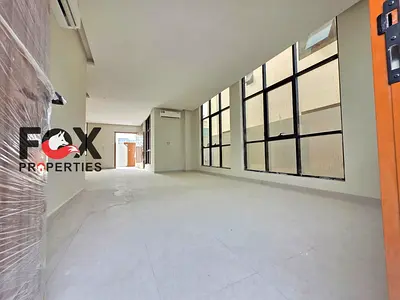 Corner villa for annual rent, first tenant, 4 master bedrooms, large hall, majlis, modern kitchen,