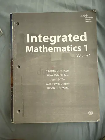2 books Integrated Mathematics 1 and 2 - Volume 1 and 2 (College/High School Textbook)