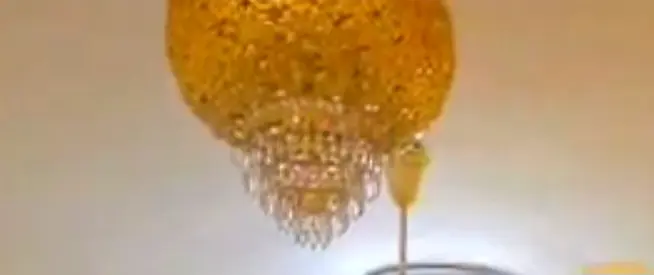 Gold Crystal Ceiling Chandelier - Decorative Hanging Light