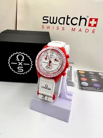 Omega speedmaster swatch with box