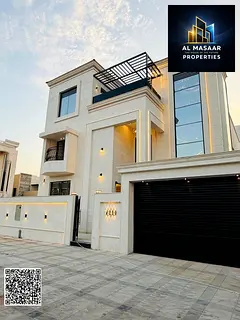 A villa with a unique and very elegant classic design in a prime location in Al Zahia, with freehold