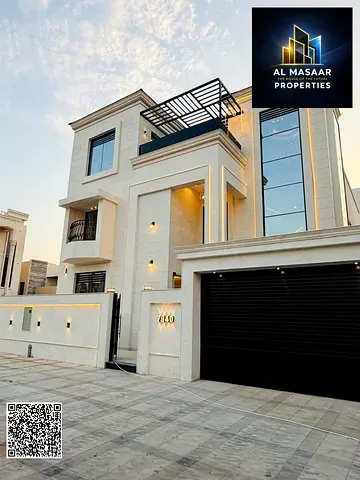 A villa with a unique and very elegant classic design in a prime location in Al Zahia, with freehold ownership for life for all nationalities.
