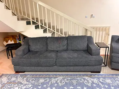 Grey 3-piece Fabric Sofa in Great Condition American made! Ashley Furniture - Bench craft - comfy