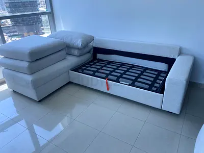 Ikeà Vimle L Shape Sofa bed Beige Light grey L-shaped sofa with pull-out bed - good condition