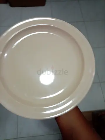 Brand new melamine Plate / Dinner Plate - Beige 2100 pcs available 5 aed per plate
