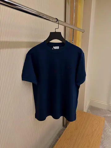 salvatore ferragamo Navy Blue Crew Neck T-Shirt