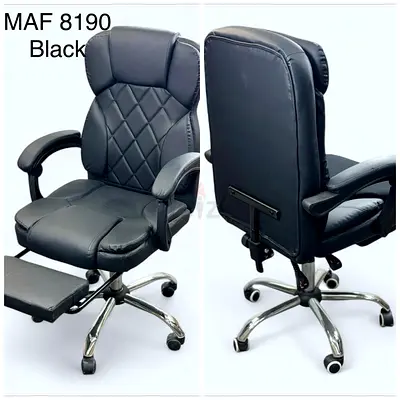 Black Executive Office Chair with Footrest - MAF 8190