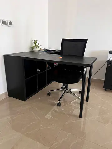 Aadmin office desk with shelves