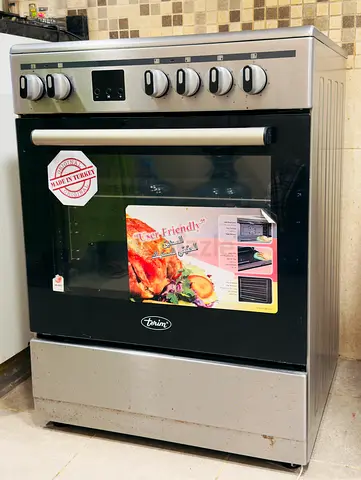 4-Burner Gas Cooker with Oven - Stainless Steel, Made in Turkey