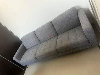Gray 3-Seater Fabric Sofa — Good Condition