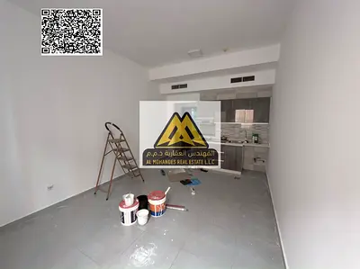 A spacious studio for annual rent in Al Rawda 1 – Ajman, second tenant, featuring central air conditioning and a prime location near Al Hamidiya Polic