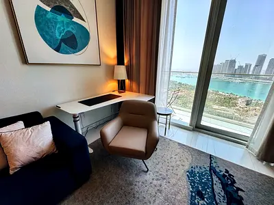 Designer furnished 1BR | Stunning sea view | Move-in ready