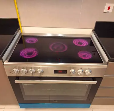 Free Delivery- Beko Latest Model 5-Burner Electric Ceramic Cooking Range 90x60 CM