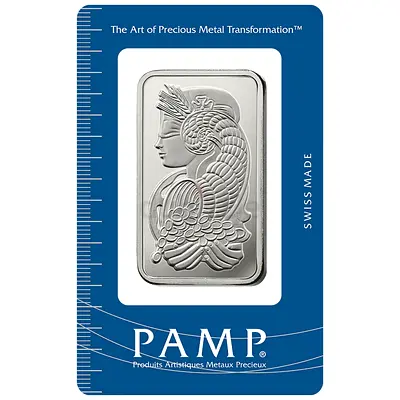 PAMP Suisse 1 oz Silver Bar - Fortuna Design in Assay Card