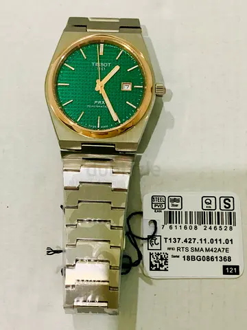 Tissot PRX Stainless SteelSuper Master Copy Mens Watch with Green Dial