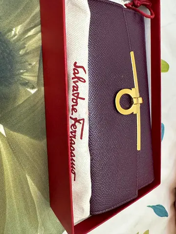 Ferragamo Gancini Continental Wallet in Calf Leather