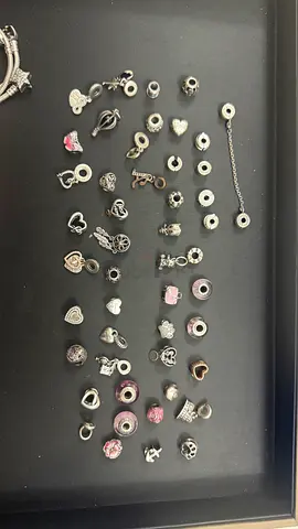 Pandora Style Charms and Beads - Mixed Hearts, Locks, Stones