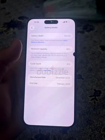 iPhone 15 pro max for sale natural titanium color 256gb 86 bettry health
