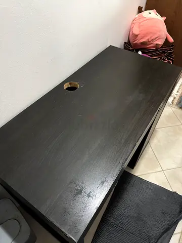 IKEA Black Wooden Desk / Table Top - Good Condition