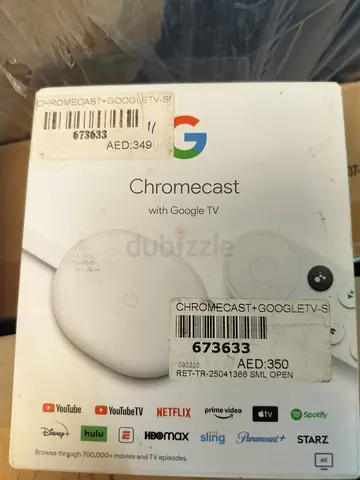 Brand New Google Chromecast with Google TV 4K Media Streamer, 4K UHD / 60 Hz Output, Google Assistan