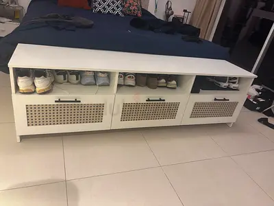 IKEA Storage Bench / TV Unit – White (Modified BRIMNES)