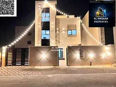 A luxurious villa for sale, combining elegance, comfort, and an ideal location in one of Ajman's