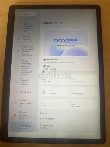 Doogee 14 inches Android Tablet - 256 gb with two sim support