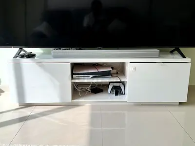 Ikea white TV bench