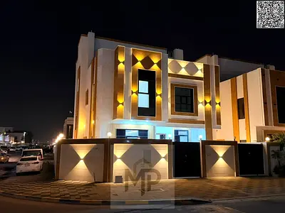 Villa (corner) for sale in Ajman | Al Zahiyah area | 7 rooms, majlis, 3 halls, maid's room and roof | Freehold ownership for all nationalities | Price